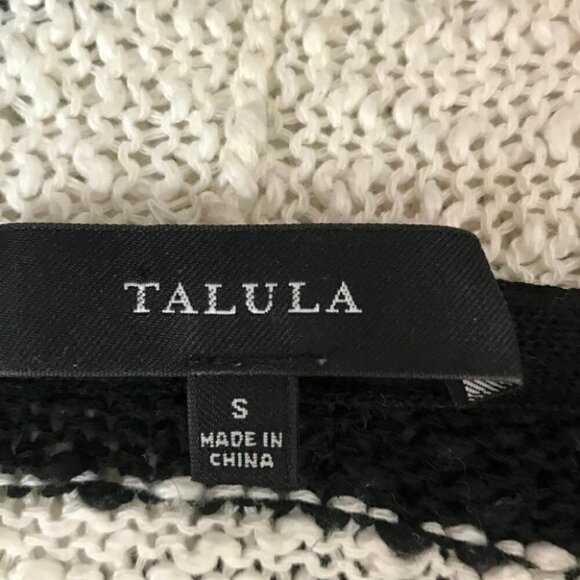 Talulah Black And White  Striped Open Cardigan Size S - Picture 6 of 8